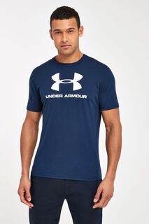 Спортивная футболка с логотипом Under Armour, синий
