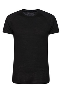 Мужская футболка Summit из шерсти мериноса Mountain Warehouse, черный