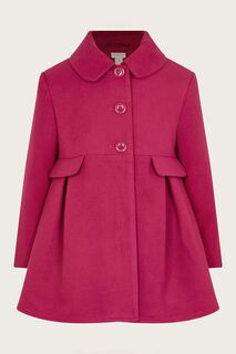 Розовое пальто с юбкой Monsoon, розовый