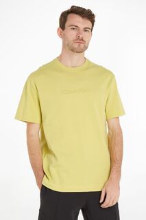Золотая футболка Comfort с логотипом Calvin Klein, желтый