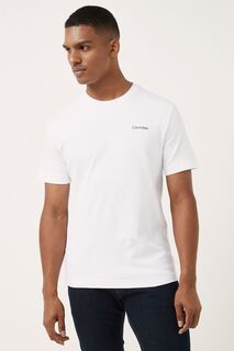 Белая футболка с логотипом Interlock Calvin Klein, белый