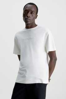 Белая футболка Comfort с логотипом Calvin Klein, белый