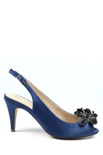 Туфли на открытом каблуке босоножки Ankara темно-синие синие с открытыми носками Lunar, синий