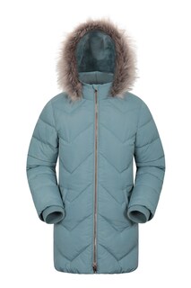 Детская утепленная непромокаемая куртка Galaxy длинного кроя Mountain Warehouse, синий