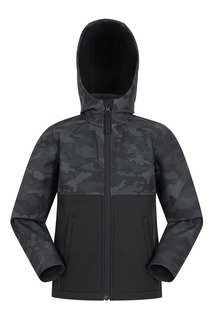 Водонепроницаемая куртка из софтшелла Exodus - Детская Mountain Warehouse, черный