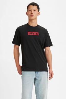 Футболка оверсайз со складкой-коробкой Levi&apos;s, черный Levis