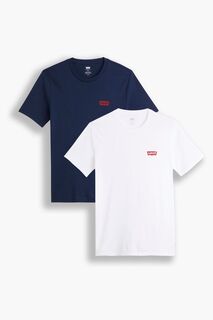 Комплект из 2 футболок Chesthit с круглым вырезом Levi&apos;s, синий Levis