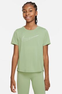 Тренировочная футболка Dri-FIT One с короткими рукавами Nike, зеленый