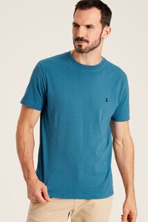 Однотонная футболка Denton из джерси Joules, синий
