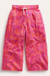 Шорты-карго из махровой ткани с принтом Boden, розовый