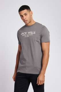 Темно-серая футболка Carnaby Jack Wills, серый