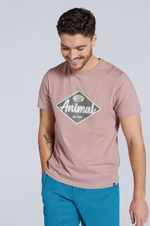Футболка из органического материала с логотипом Diamond Animal, розовый