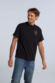 Черная мужская футболка Chase из натурального хлопка Animal, черный