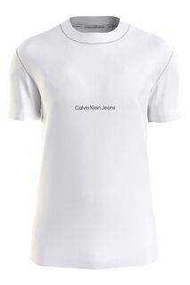 Белая футболка Institutional с логотипом Calvin Klein Jeans, белый