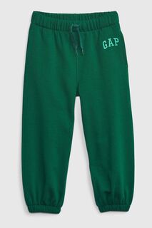Флисовые джоггеры с логотипом Gap, зеленый