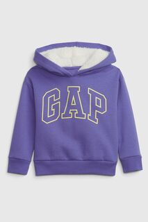 Худи с подкладкой из искусственной овчины и логотипом Gap, фиолетовый