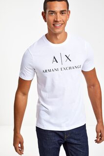 Футболка с логотипом Armani Exchange, белый