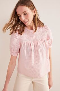 Блузка Seeker с рукавами-фонариками Boden, розовый