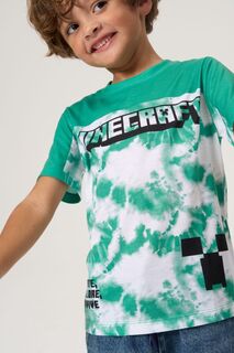 Зеленая футболка Minecraft с цветными блоками Angel &amp; Rocket, зеленый