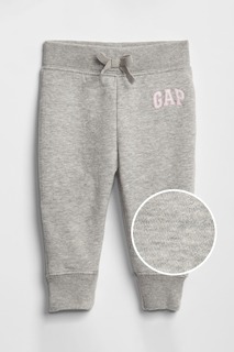 Флисовые джоггеры с логотипом Gap, серый