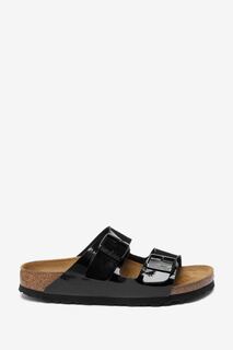 Черные лакированные сандалии Arizona Birkenstock, черный