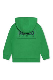 Зеленая толстовка Kenzo KIDS на молнии Kenzo, зеленый