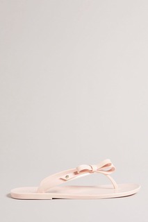 Серо-розовые шлепанцы Jassey с бантом Ted Baker, розовый