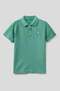 Рубашка-поло с логотипом Benetton, зеленый