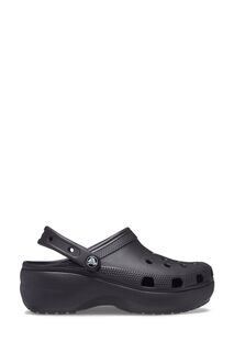 Классические босоножки на платформе с клогами Crocs, черный