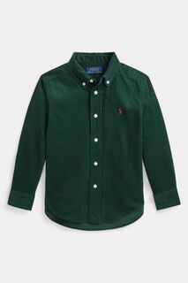 Вельветовая рубашка с логотипом для мальчиков Polo Ralph Lauren, зеленый