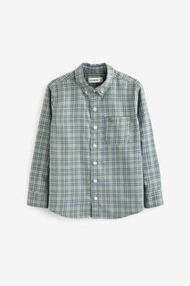 Зеленая клетчатая рубашка Abercrombie &amp; Fitch, зеленый