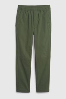 Гибридные брюки без застежки из переработанного материала Gap, зеленый