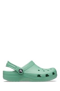 Классические детские сандалии с клогами Crocs, зеленый