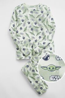 Звездные войны Мандалорская пижама из натурального хлопка Gap, зеленый