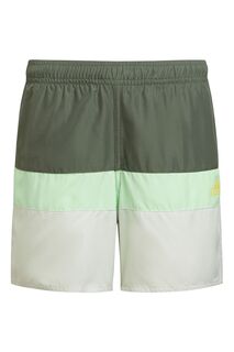 Детские шорты для плавания в стиле колор-блок adidas, зеленый