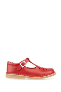 Кожаные классические туфли размера F с Т-образным ремешком Start-Rite Lottie Start Rite, красный