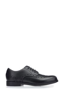 Черные школьные туфли Start-Rite Brogue Pri со шнуровкой из лакированной кожи F Fit Start Rite, черный