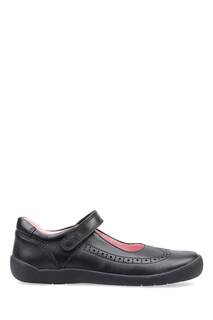 Кожаные школьные туфли Start-Rite Spirit Black — с единорогом размер F и G Start Rite, черный