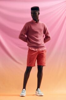 Льняная рубашка обычного цвета окрашенная в готовом виде GANT, розовый