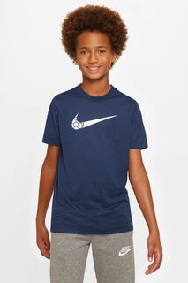 Тренировочная футболка Dri-FIT с футбольной графикой Nike, синий