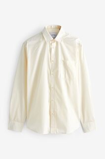 Рубашка приталенного кроя кремового цвета Vanilla Easy-Care Skopes, бежевый