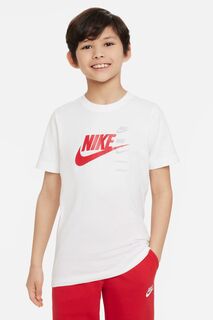Футболка с коротким рукавом и логотипом Nike, белый