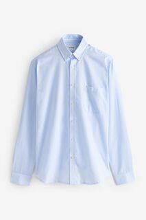 Синяя строгая рубашка узкого кроя Pinpoint Easy-Care Skopes, синий