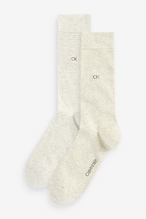 Комплект из 2 пар носков натурального цвета с узором в градиентную полоску Calvin Klein