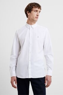 Белая оксфордская рубашка с длинными рукавами French Connection, белый