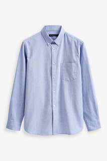 Синяя оксфордская рубашка с длинными рукавами French Connection, синий