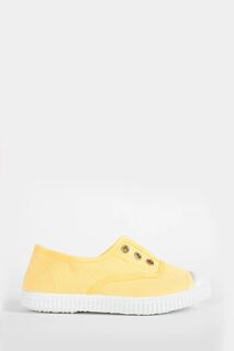 Холщовые туфли лимонно-желтого цвета Trotters London, желтый