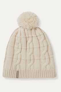 Кремовая непромокаемая шапка-бини для холодных дней Hembsy косой вязки SEALSKINZ