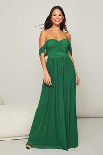 Платье-макси с драпированным верхом из коллекции подружек невесты Lipsy, зеленый