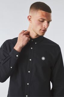 Оксфордская рубашка Pretty Green, черный